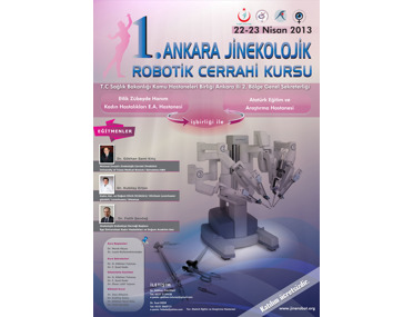 1. Ankara Jinekolojik Robotik Cerrahi Kursu için hazırladığımız Afiş Tasarımımız